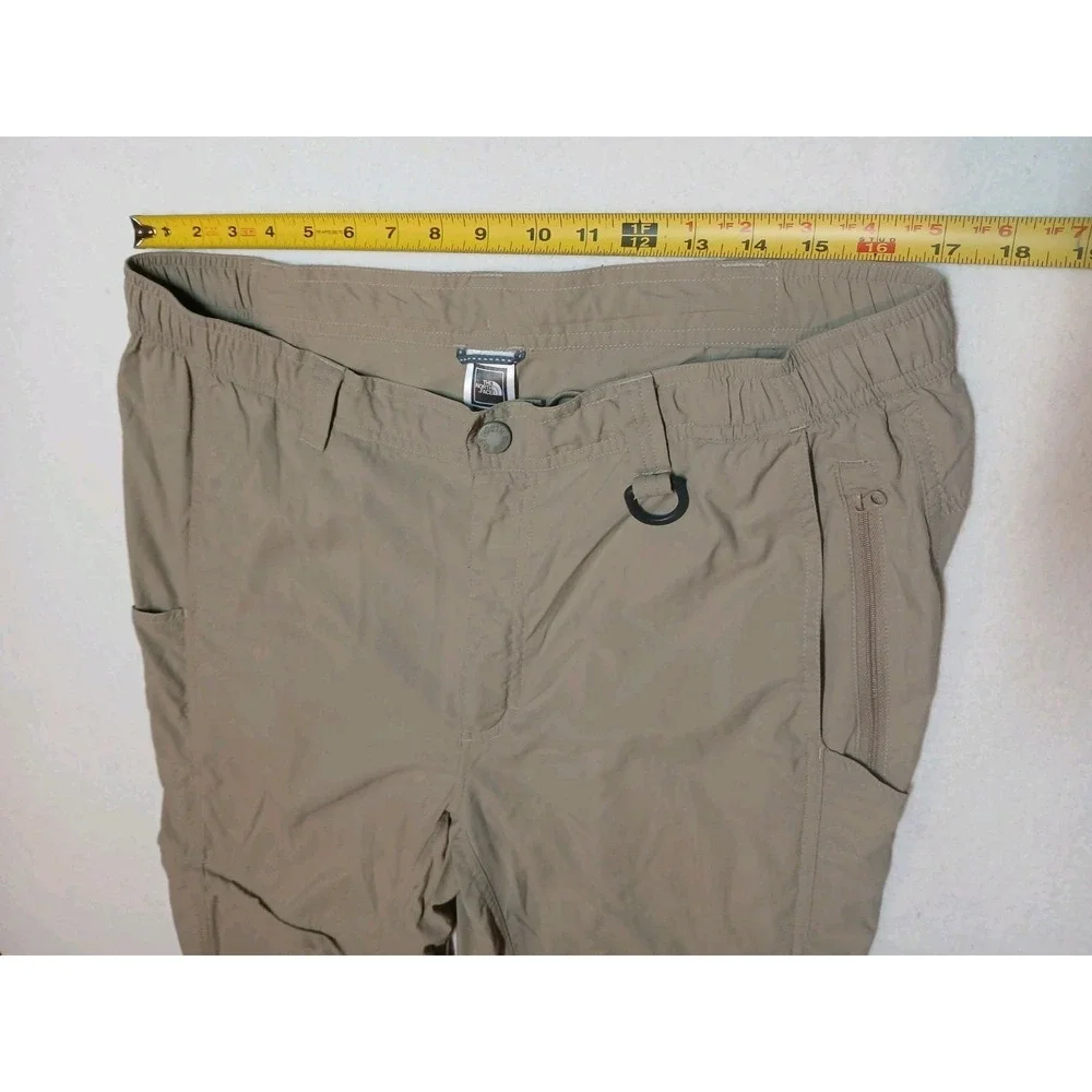 The North Face Paramount Convertible Hiking Pants Mens L Khaki Tan Zip Off Trail